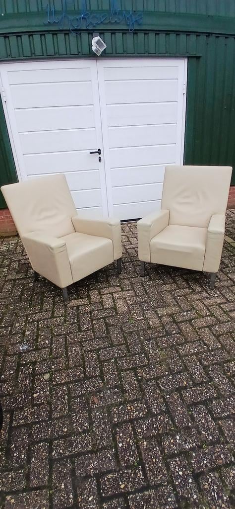 2 leren fauteuils, Ophalen
