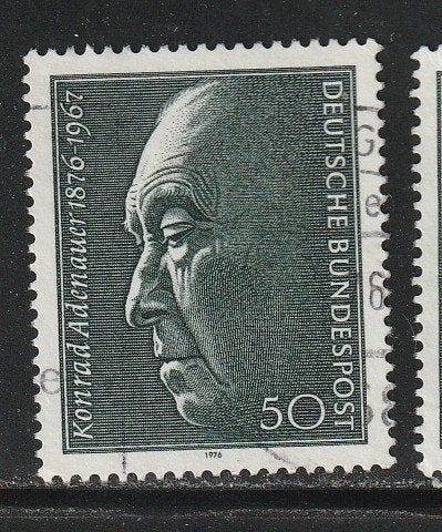 Verenigd Europa 1976 - Duitsland - Konrad Adenauer, Ophalen, Gestempeld, Overige thema's