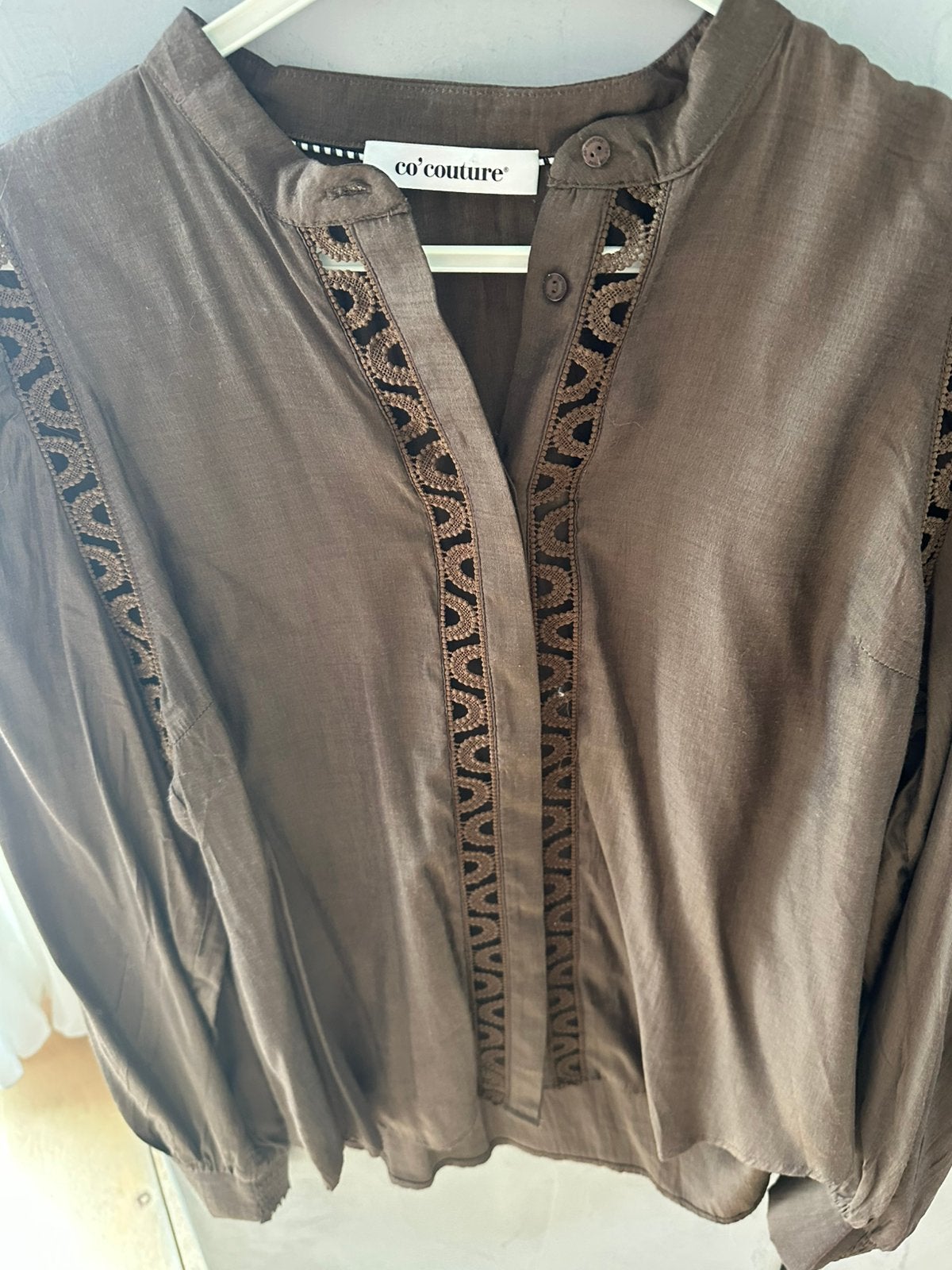 Co couture bruine bloes l, Ophalen of Verzenden, Zo goed als nieuw, Bruin