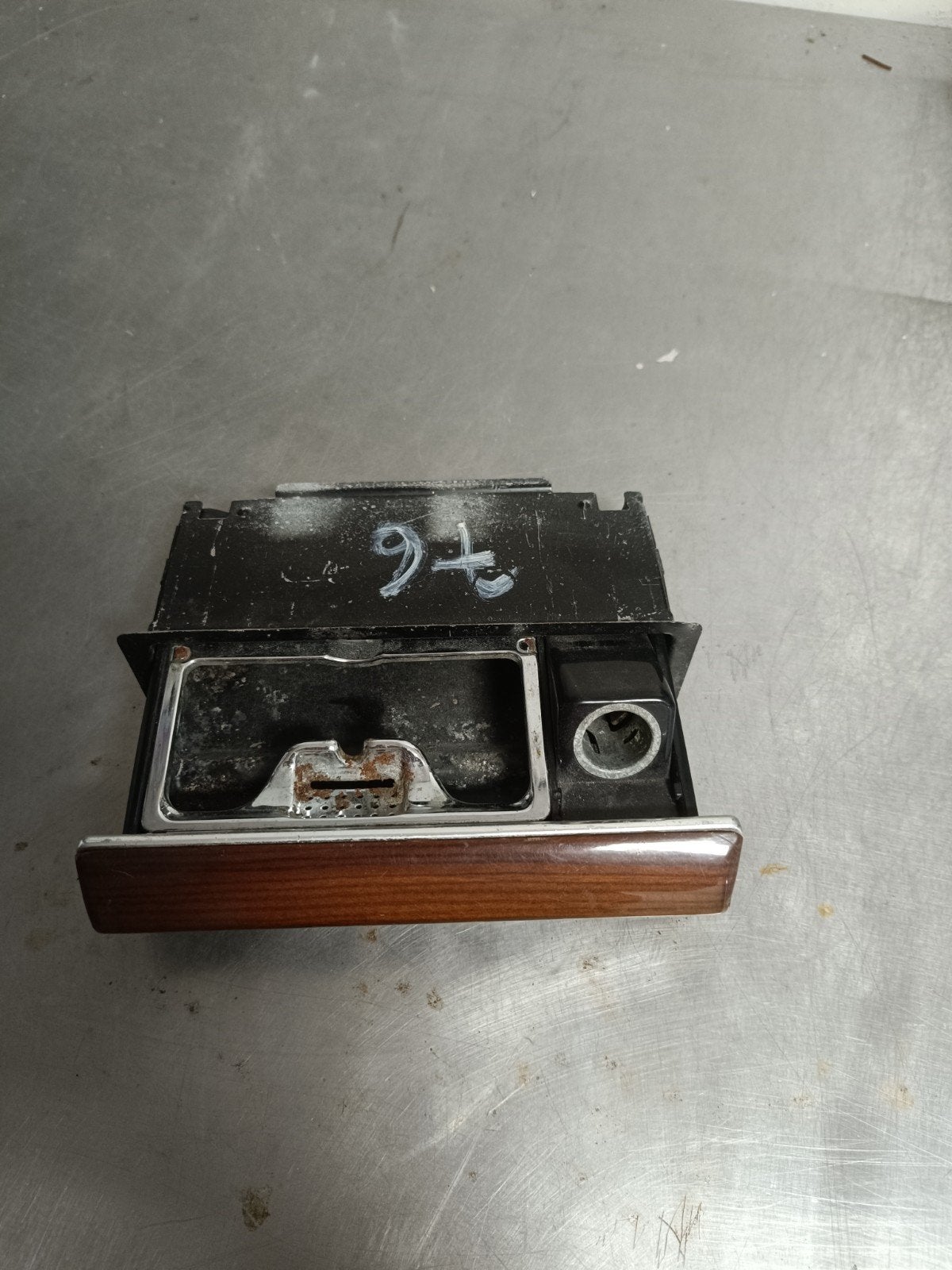 W126 asbak met houten afwerking, Auto-onderdelen, Ophalen of Verzenden, Gebruikt, Universele onderdelen