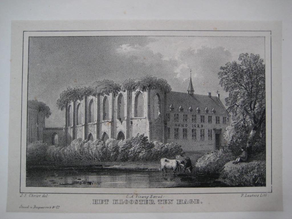 07 Eindhoven / Woensel Klooster Ten Hage Litho 1846, Ophalen of Verzenden