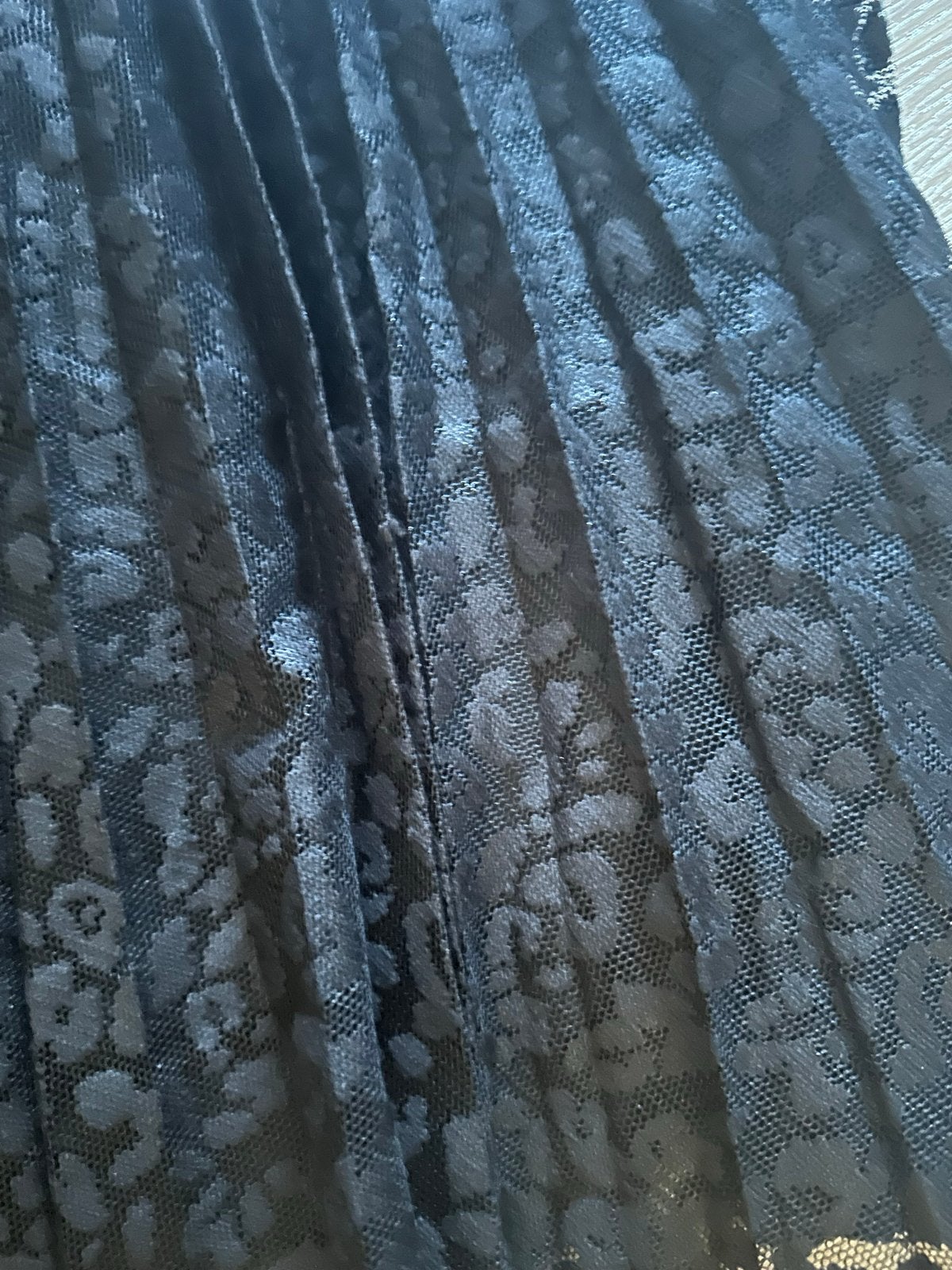 Dept Zwarte Plissé Rok met Luipaardprint en Leren Taille, Zwart, Maat 42/44 (L), Ophalen of Verzenden, Zo goed als nieuw