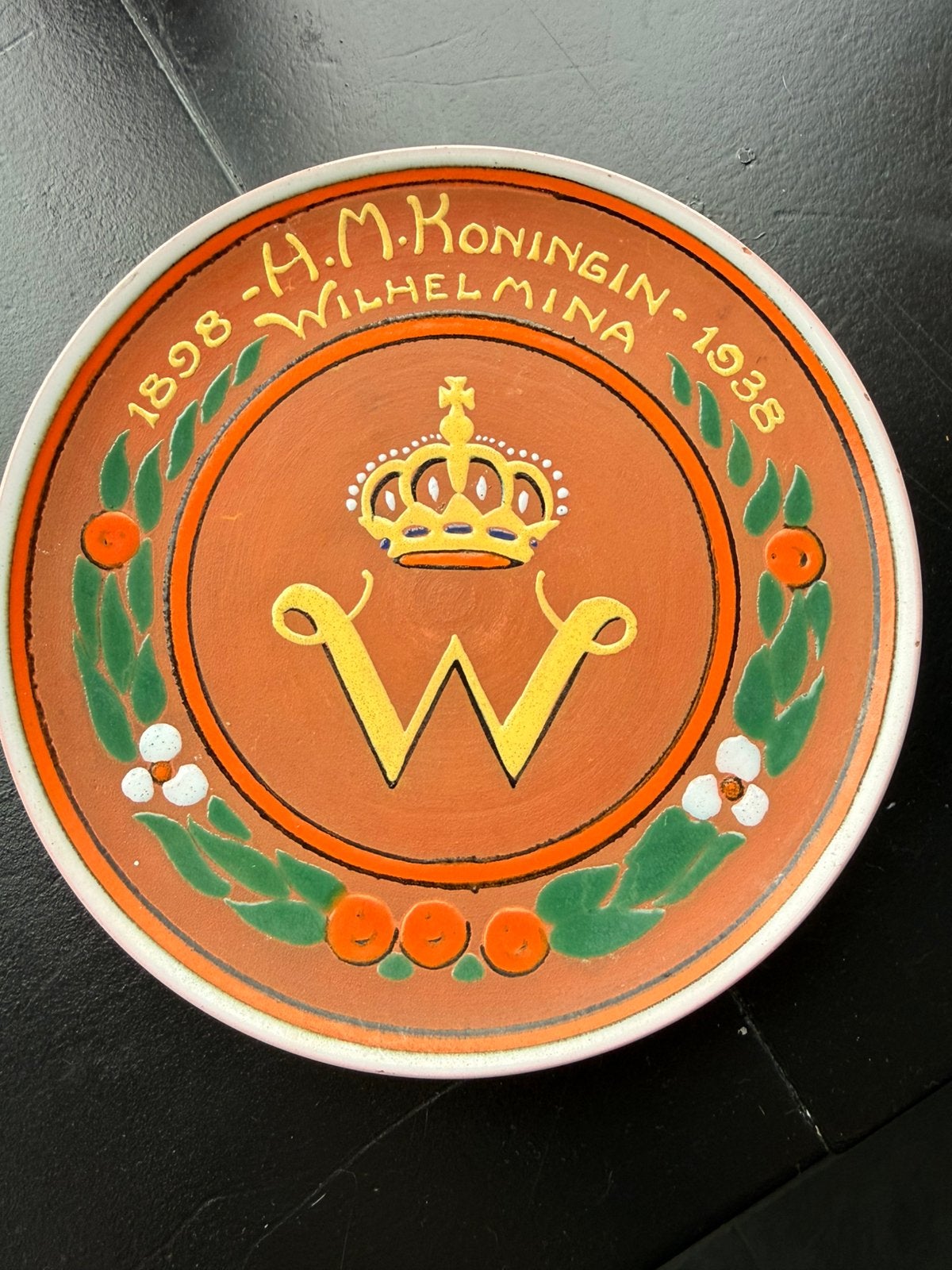 Herdenkings bordje Koningin Wilhelmina, Ophalen of Verzenden