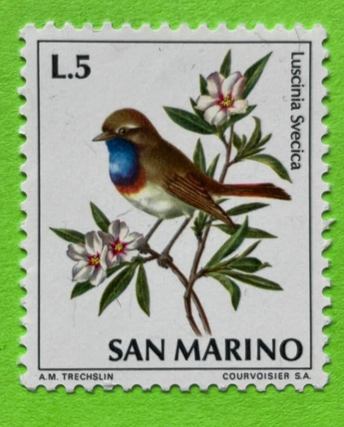 Vogel blauwborst, Ophalen of Verzenden, Postfris, Dier of Natuur