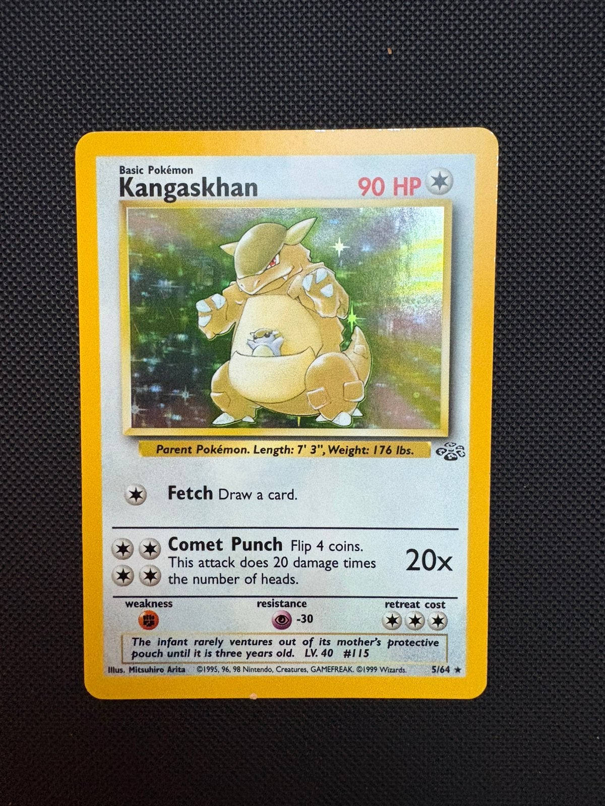 Kangaskhan holo 5/64 pokemon jungle set, Ophalen of Verzenden, Zo goed als nieuw