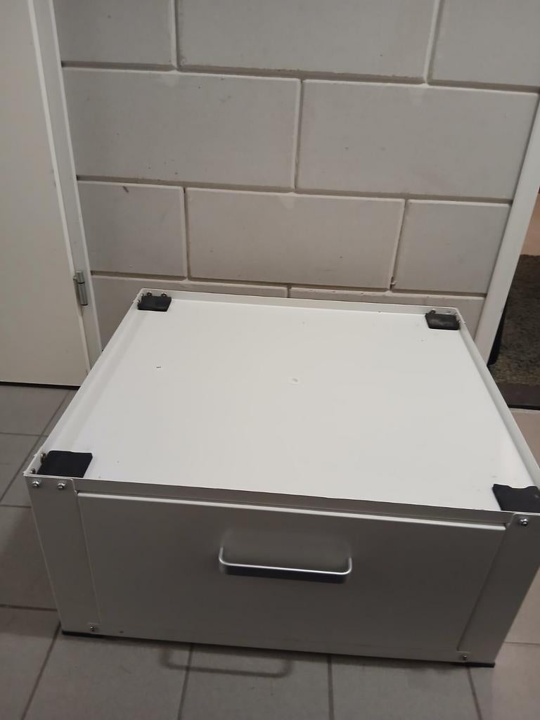 Bodo Wasmachine Verhoger - Kast - Ombouw met Lade - Wit, Ophalen, Zo goed als nieuw