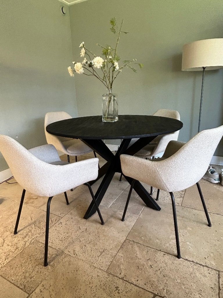 Ronde eetkamertafel (1,20m1), Ophalen, Rond, Zo goed als nieuw, Vier personen