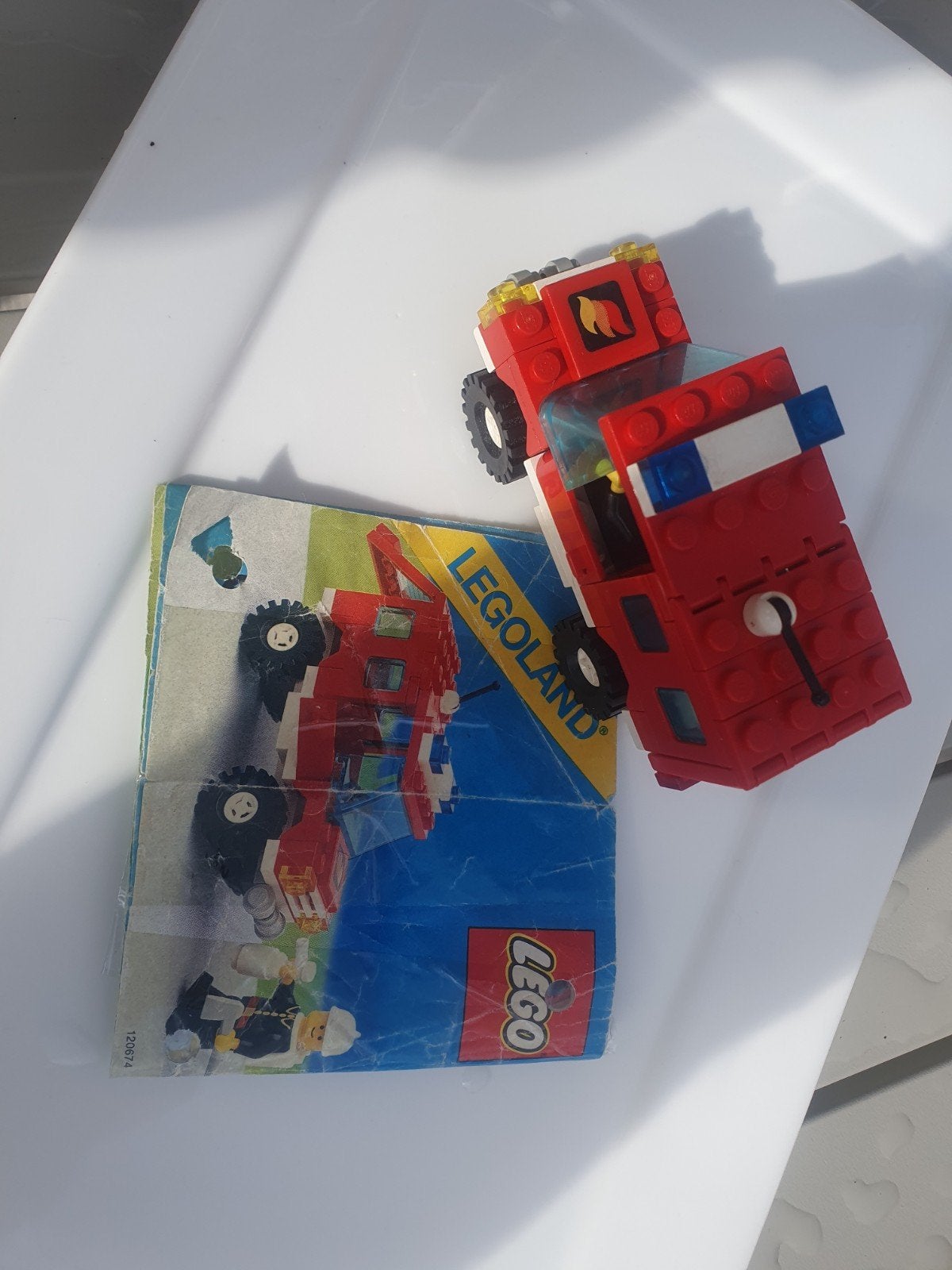 Lego Legoland Brandweerwagen met Brandweerman (Set 6690), Compleet, Lego, Ophalen of Verzenden, Complete set