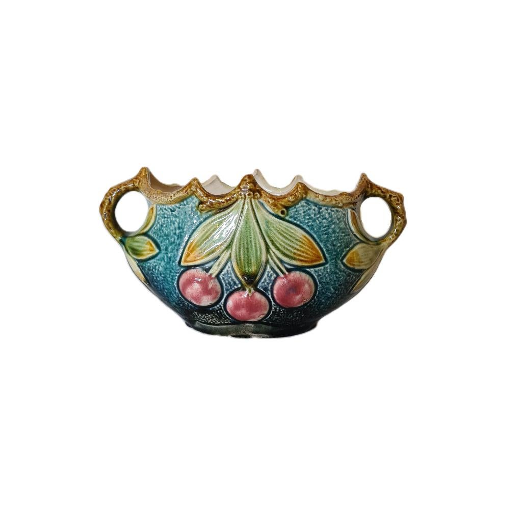Frans Art Nouveau klein ovale bloempot, begin 20e eeuw, Ophalen of Verzenden