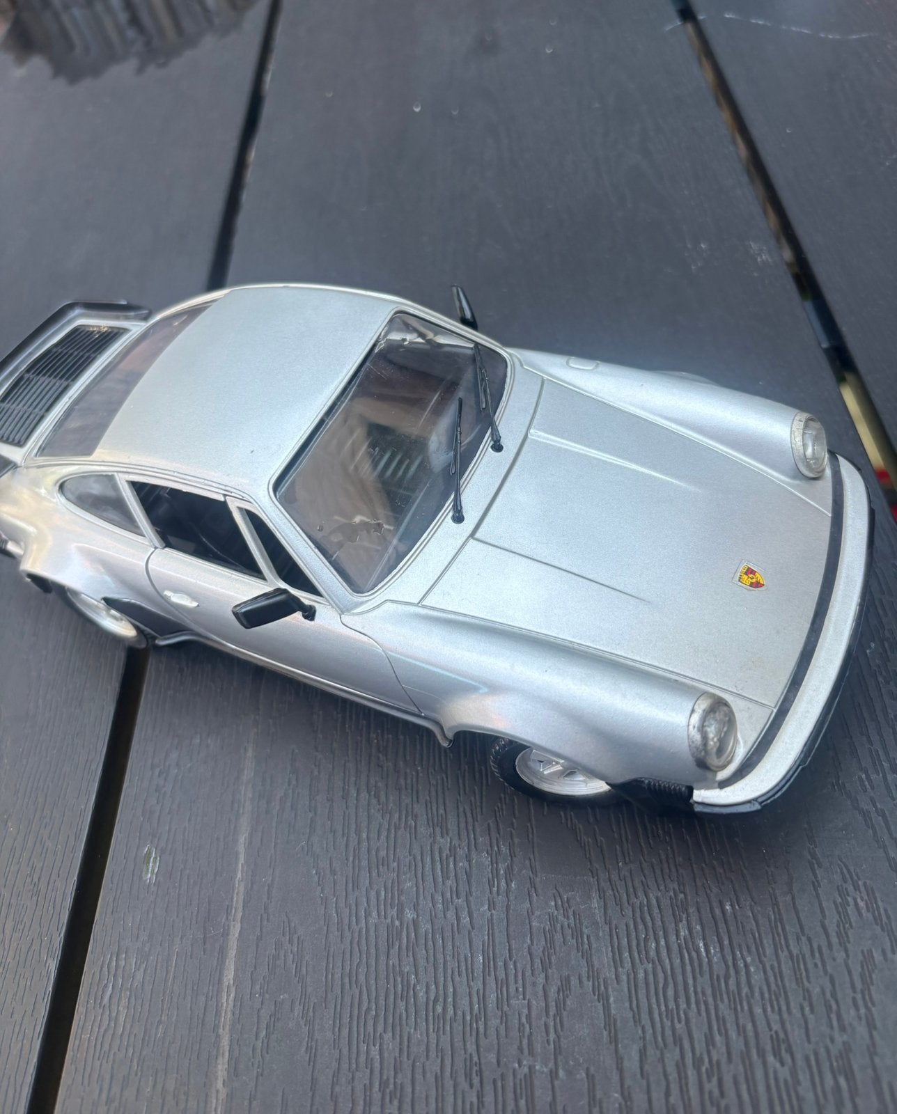 Gedetailleerd model Porsche 911 Turbo (zilver), Ophalen of Verzenden, Zo goed als nieuw, Auto, Overige merken
