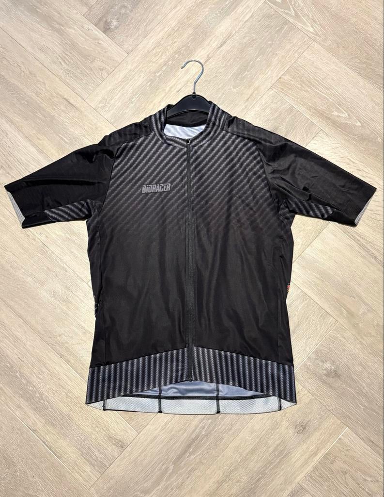 Bioracer fietsshirt XL - Zwart met carbon look, Heren, Ophalen of Verzenden, Zo goed als nieuw, XL