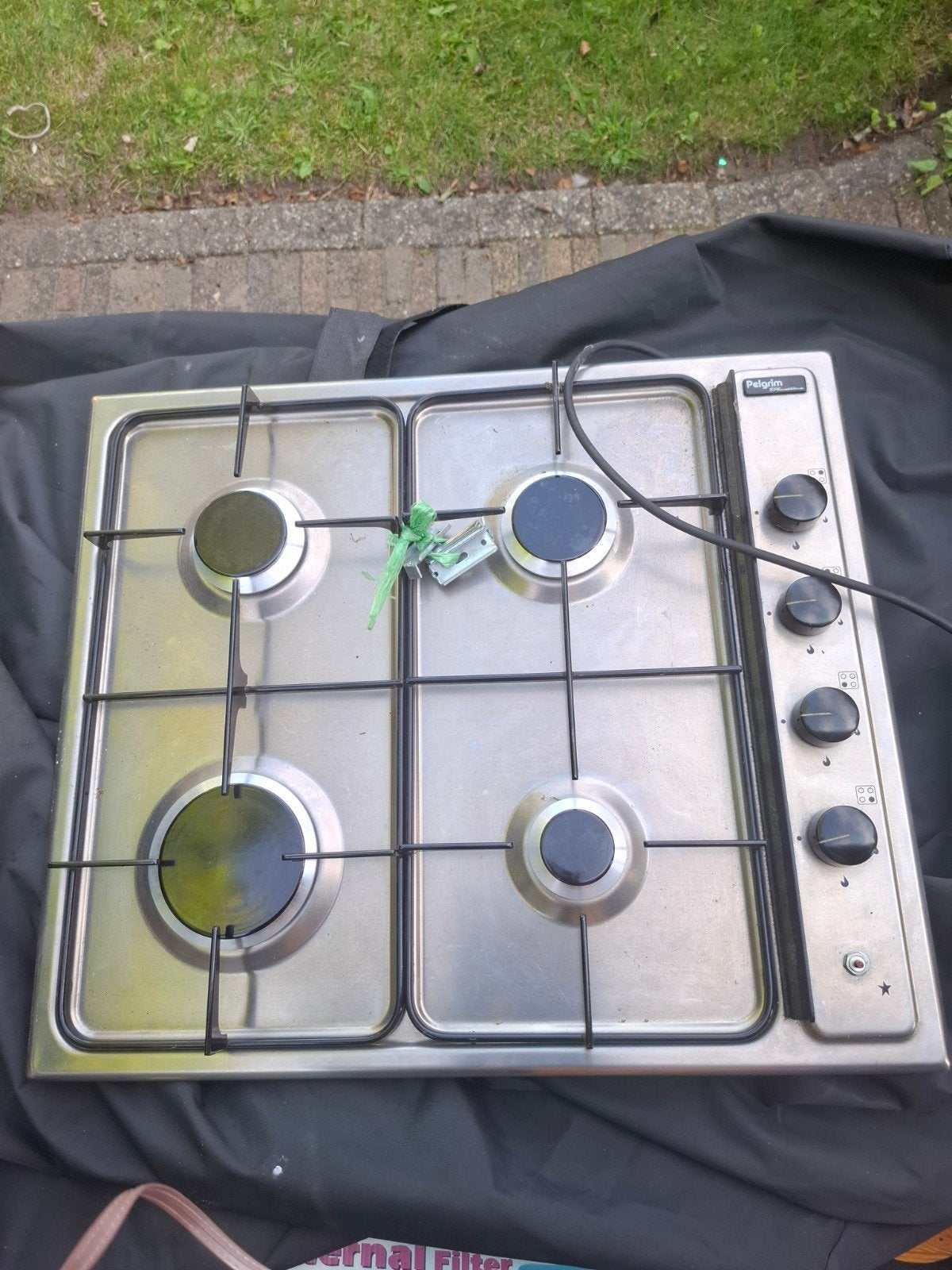 Pelgrim gas kookplaat - 4 pitten, Witgoed en Apparatuur, Kookplaten, Ophalen, Gebruikt, 4 kookzones, Inbouw