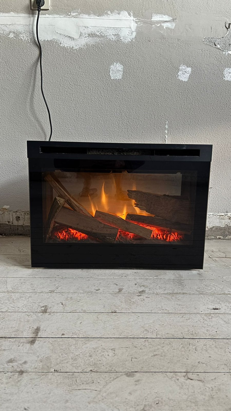 Dimplex elektrische haard met glasplaat, Ophalen, Gebruikt, Inbouwhaard, Elektrische haard