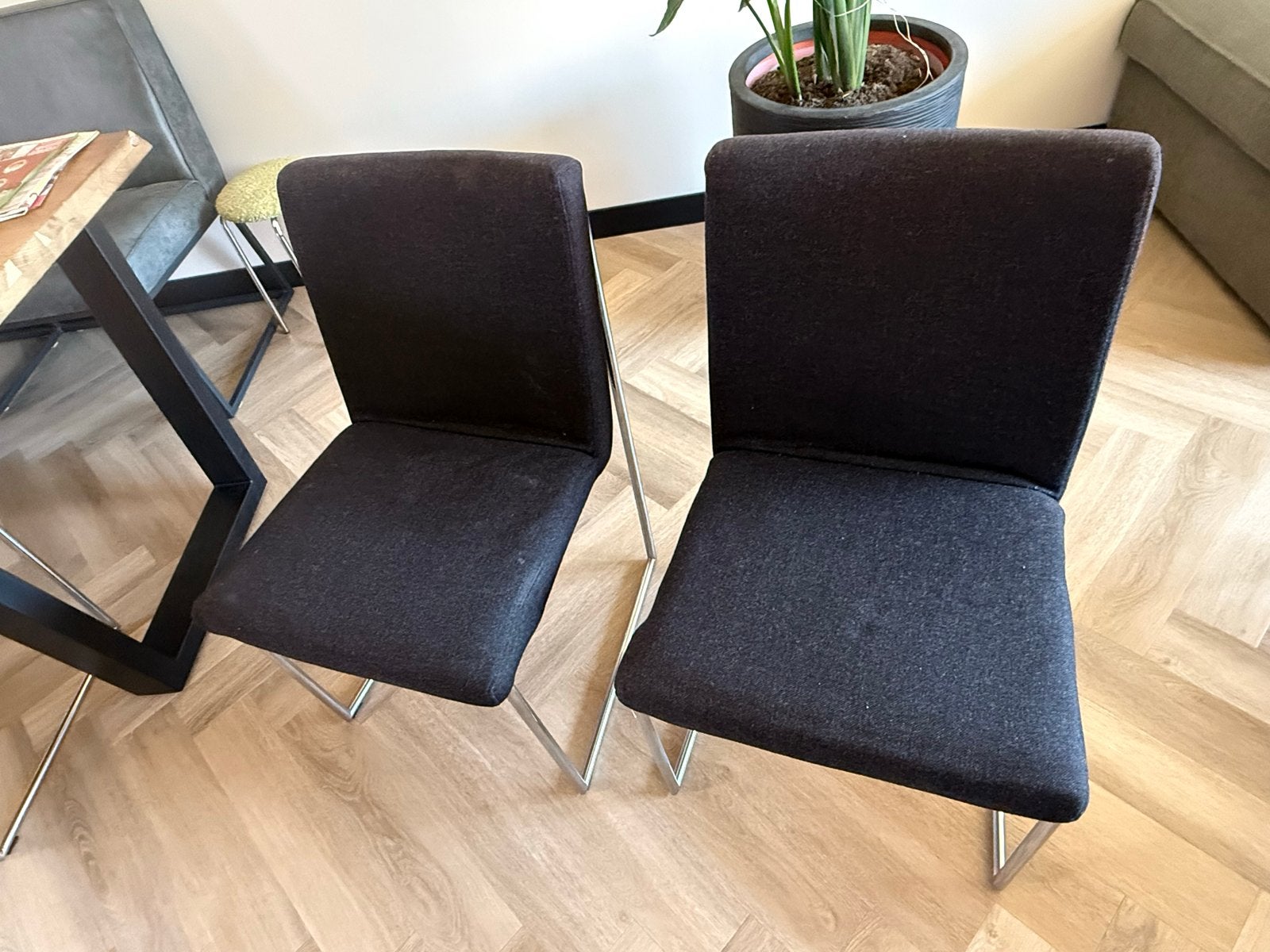 Harvink Point eetkamerstoelen - Set van 4, Ophalen, Gebruikt, Zwart, Vier