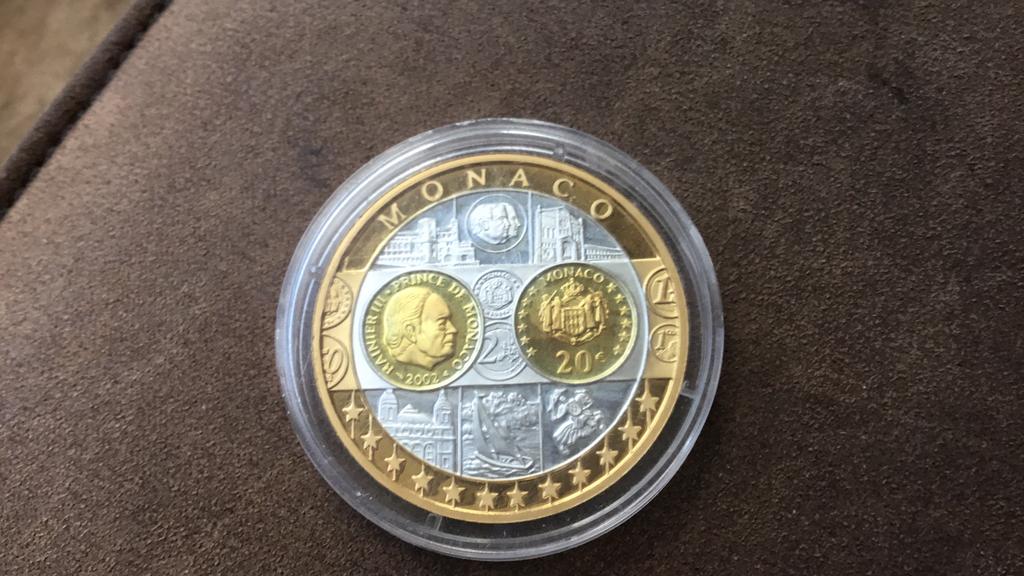Munt Monaco, Postzegels en Munten, Munten | Europa | Euromunten, Ophalen of Verzenden, Monaco, 2 euro, Zilver