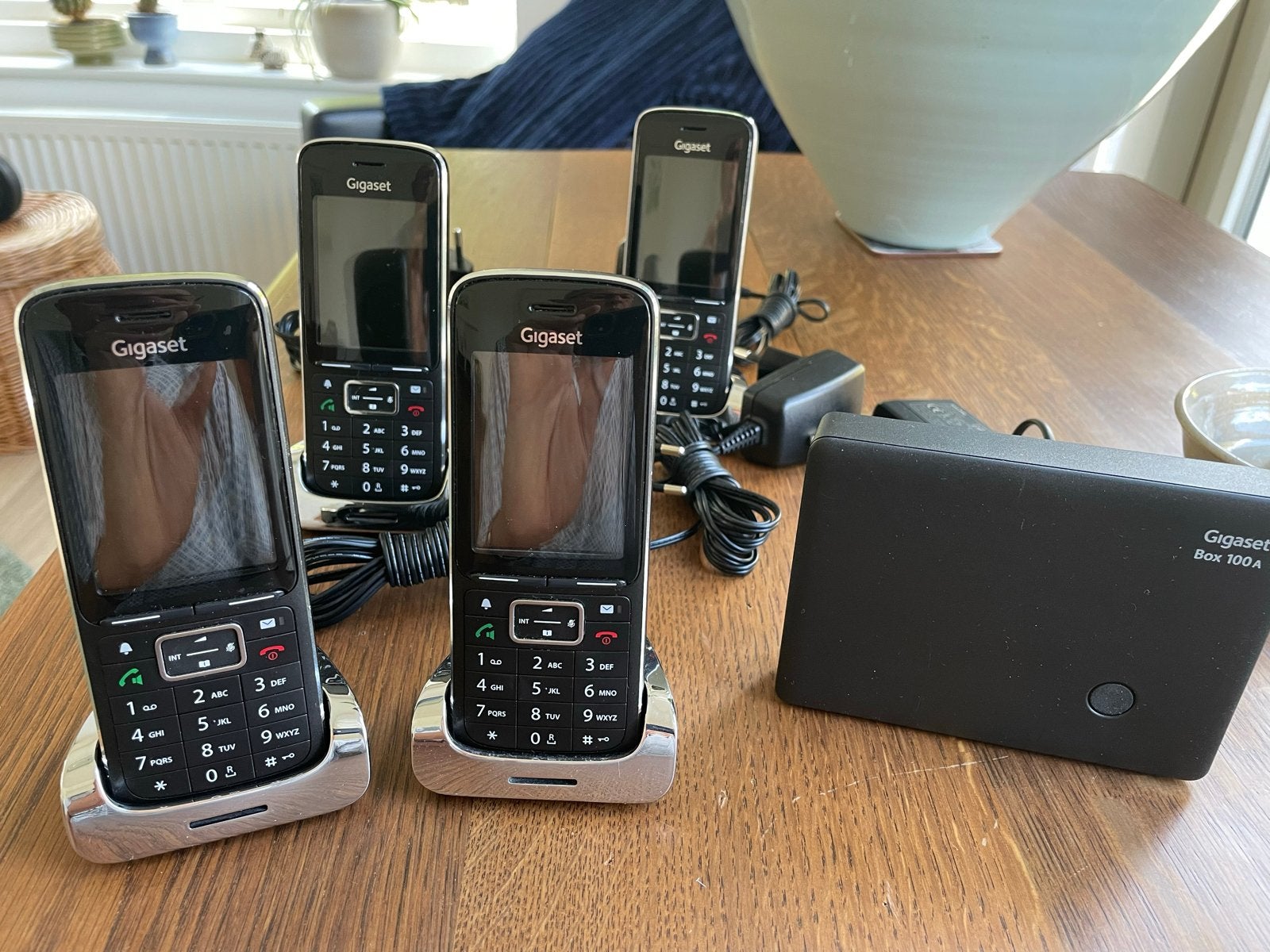 Siemens Gigaset met 4 SL450H handsets en basisstation, Ophalen of Verzenden, Gebruikt, 4 handsets of meer