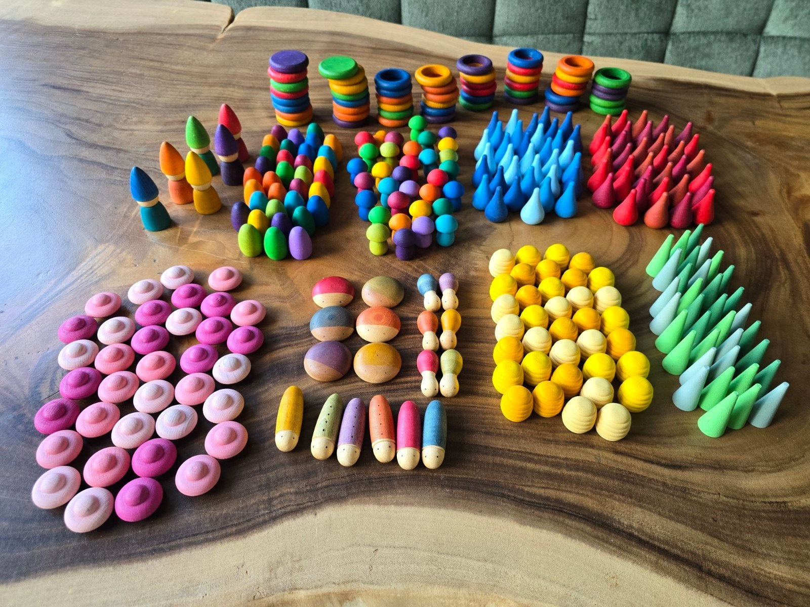 Grapat houten speelgoed – grote mandala / loose parts set, Ophalen, Zo goed als nieuw, Overige