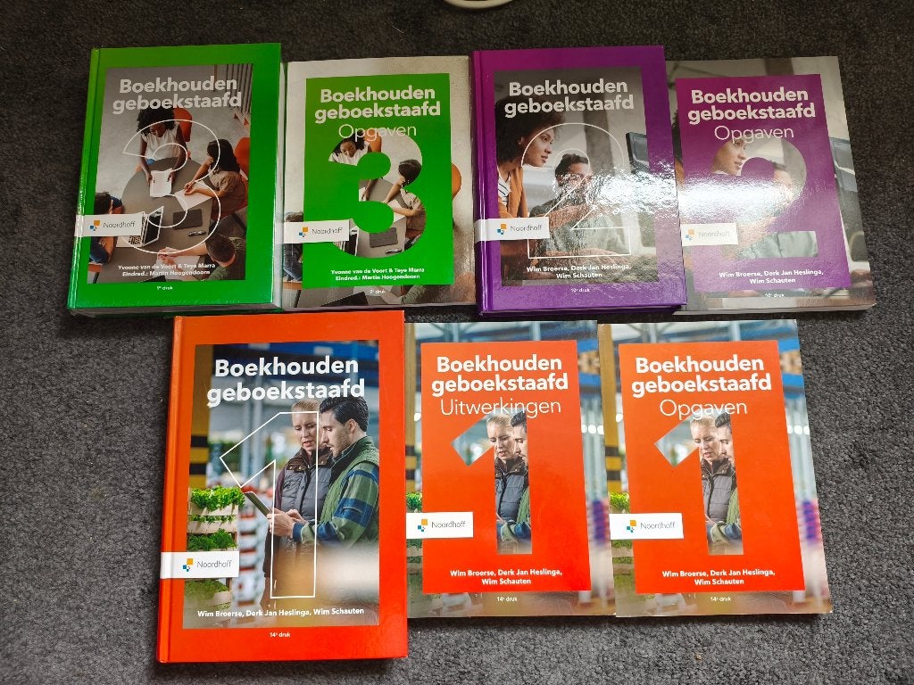 Boekhouden geboekstaafd 1 + 2 + 3, Ophalen of Verzenden, Beta, Zo goed als nieuw, HBO