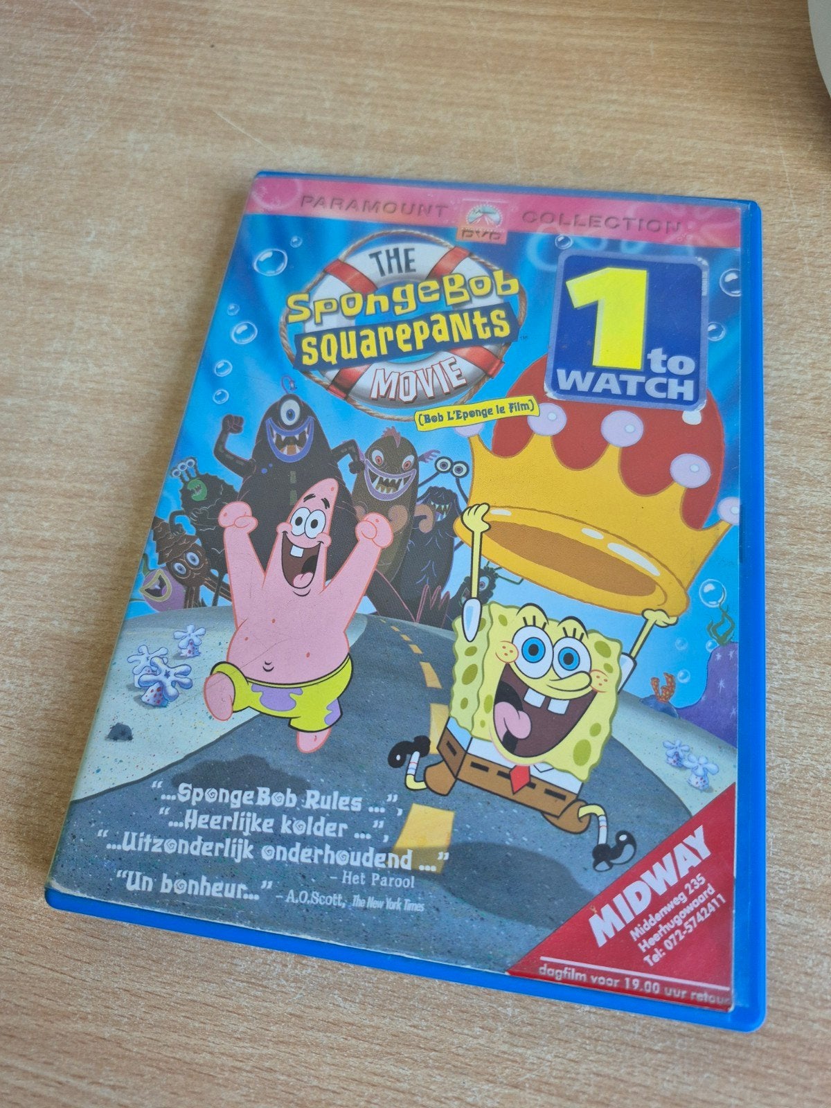 SpongeBob SquarePants Movie DVD - Nederlands gesproken, Cd's en Dvd's, Gebruikt, Animatie, Alle leeftijden, Nederlands
