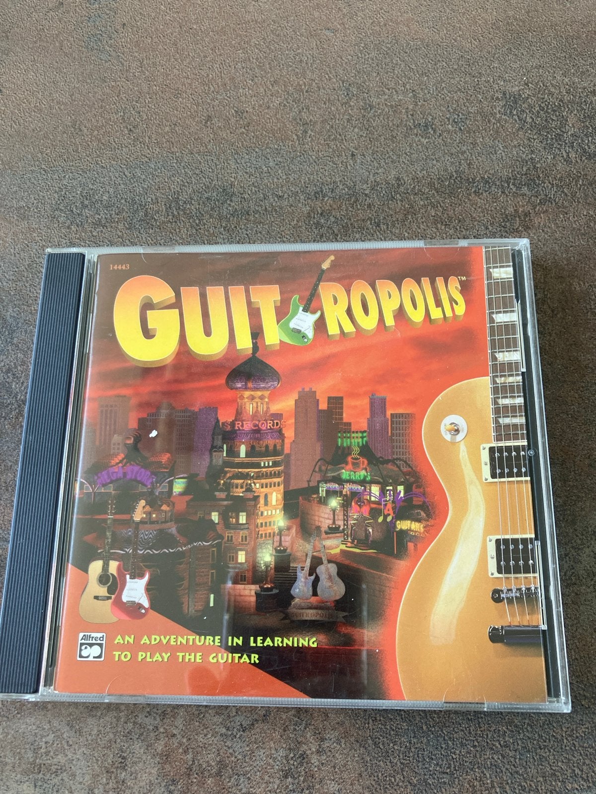 Guitropolis CD-ROM: Leer gitaar spelen op Windows/Mac, Puzzel en Educatief, Gebruikt, 1 speler, Ophalen of Verzenden
