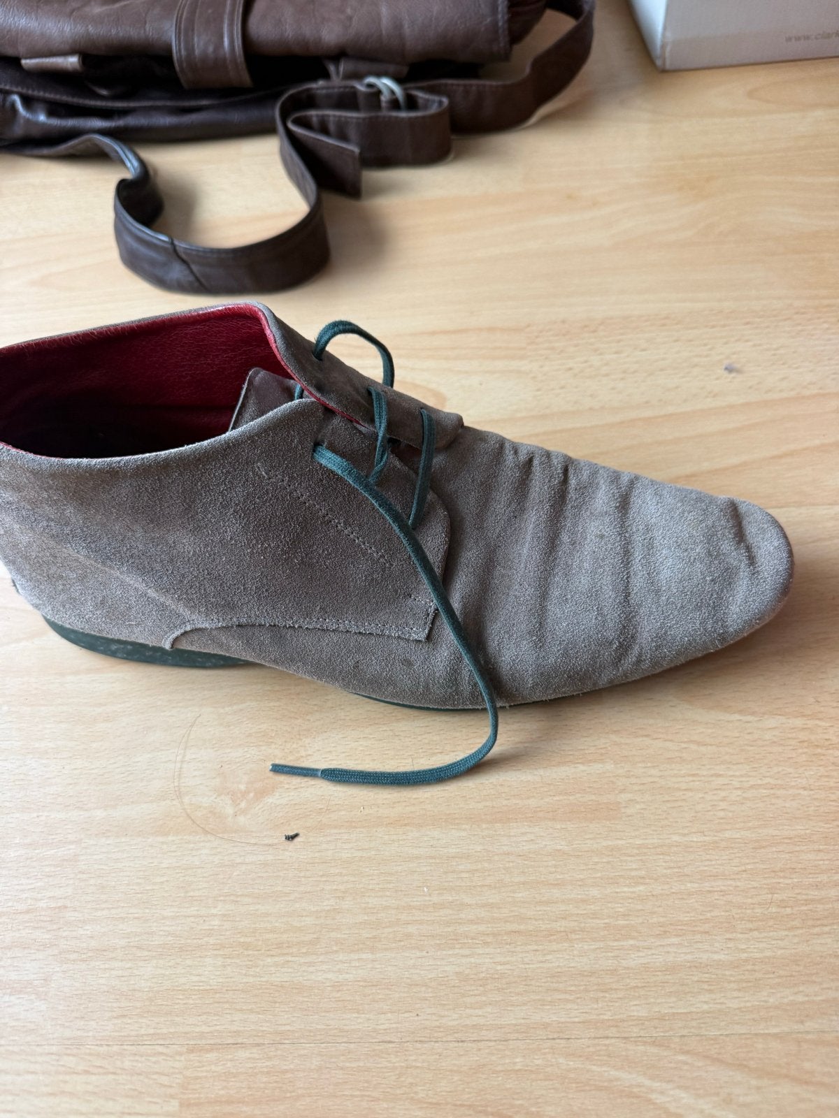 Hesther van Eeghen Pabco taupe kalfslederen schoenen, Ophalen of Verzenden, Gedragen, Bruin, Instappers