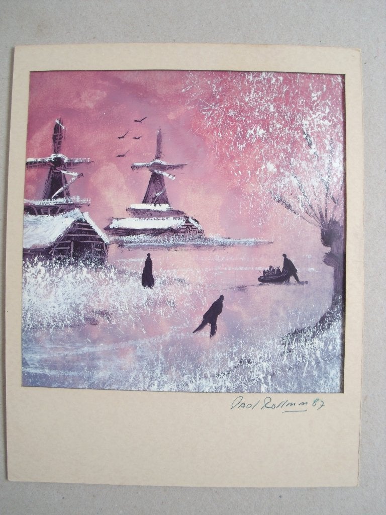 Paul Rollman - (1924-2014) - Wintergezicht - gem techn '87, Antiek en Kunst, Kunst | Litho's en Zeefdrukken, Ophalen