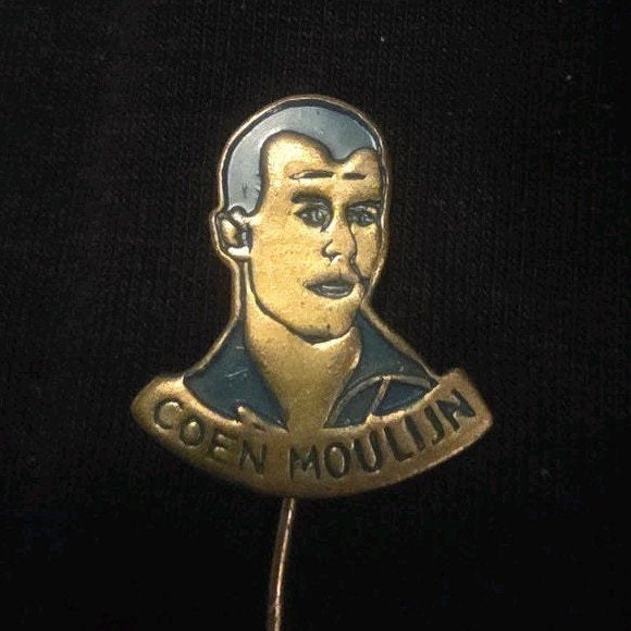 Vintage Speldje Coen Moulijn Feyenoord Voetbal, Verzamelen, Ophalen of Verzenden, Gebruikt, Sport, Speldje of Pin