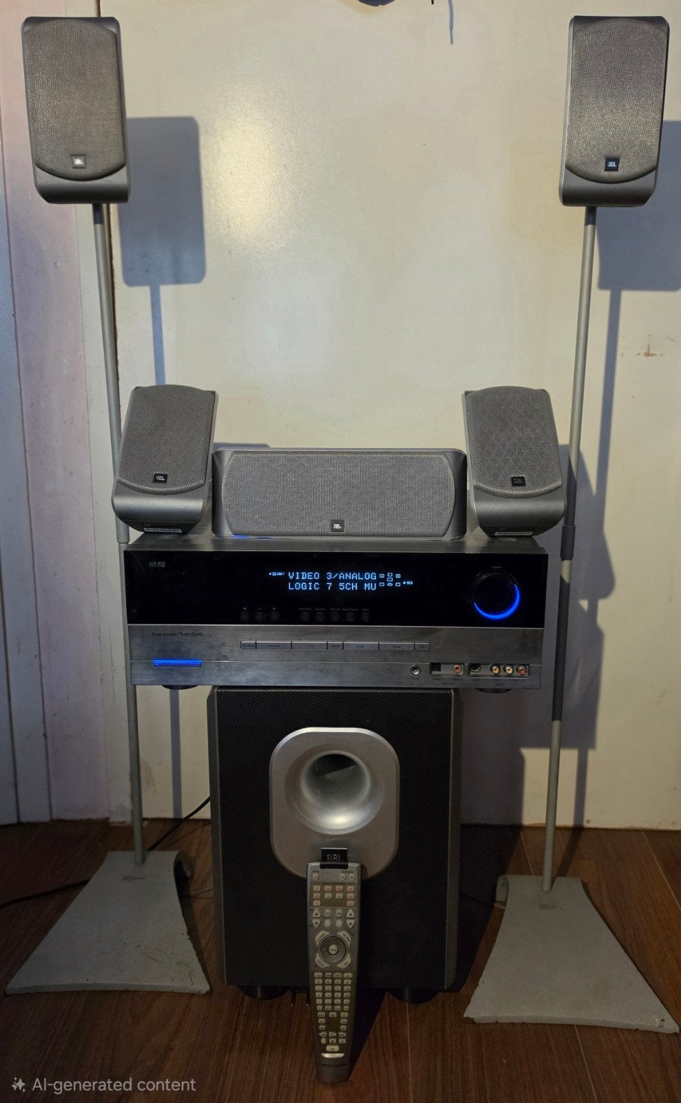 JBL Home Cinema Set met Harman Kardon Receiver, Ophalen, Gebruikt, JVC, 70 watt of meer