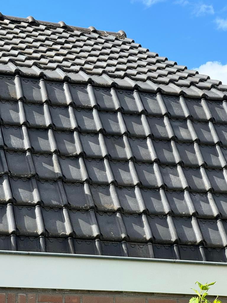Gebruikte Dakpannen Tole du Nord - ca. 10m2, Ophalen, Steen of Klei, Zwart, 5 tot 10 m²