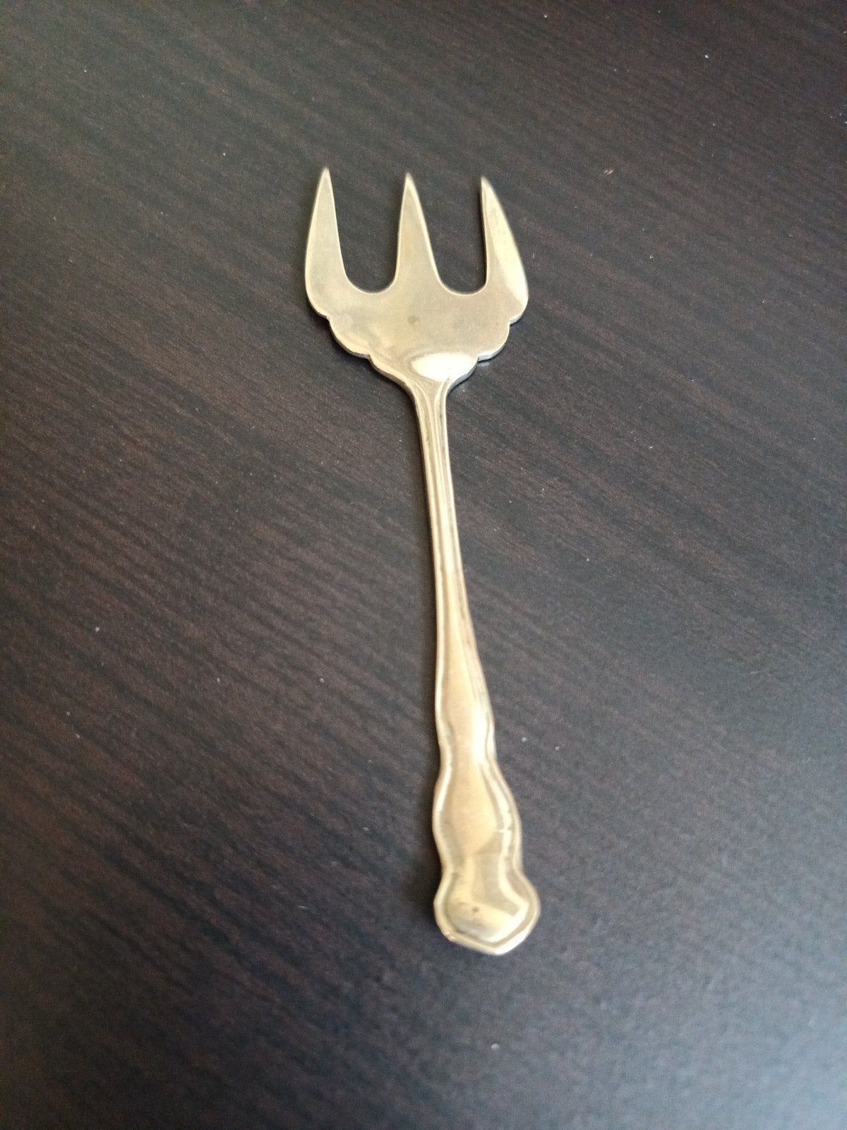 Antieke/Vintage Broodvork/Cakevork - Nickel Silver, Ophalen of Verzenden