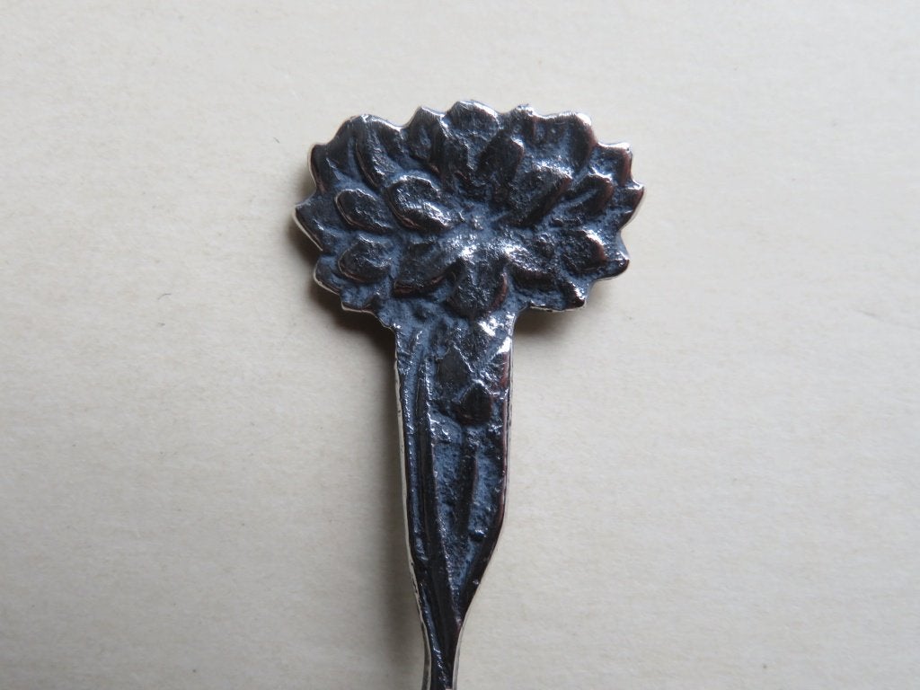 Zilveren lepeltje Korenbloem / bloem zwaardje, Verzenden, Zilver
