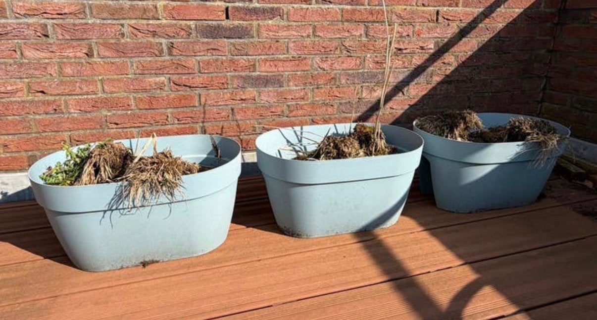 Plantenbakken blauw €6,50 p.s., Ophalen, Kunststof, Minder dan 30 cm, Balkon
