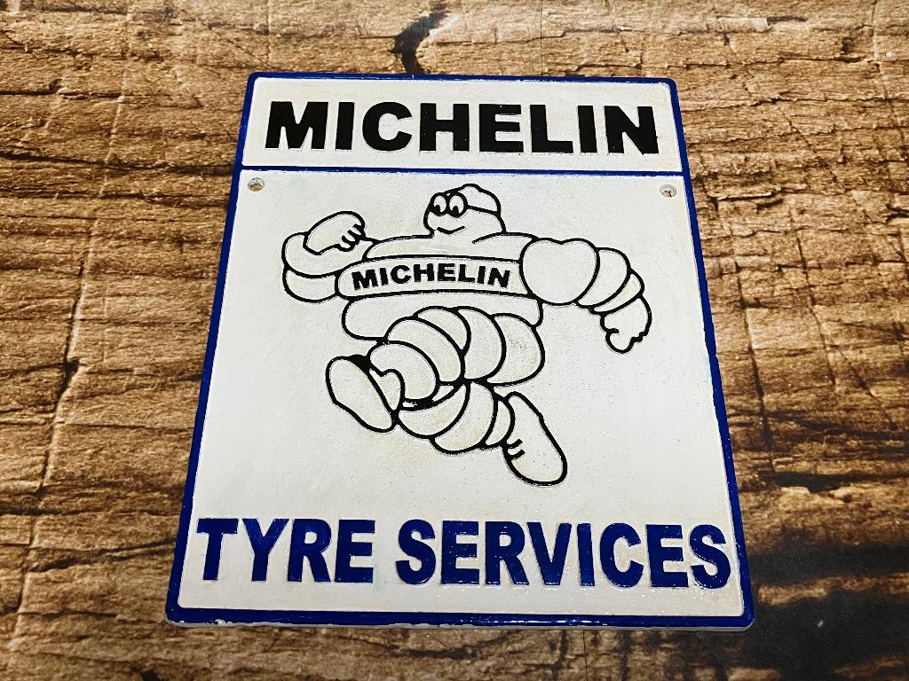 Reclamebord met Michelin tyre service opdruk., Ophalen of Verzenden, Nieuw, Auto's