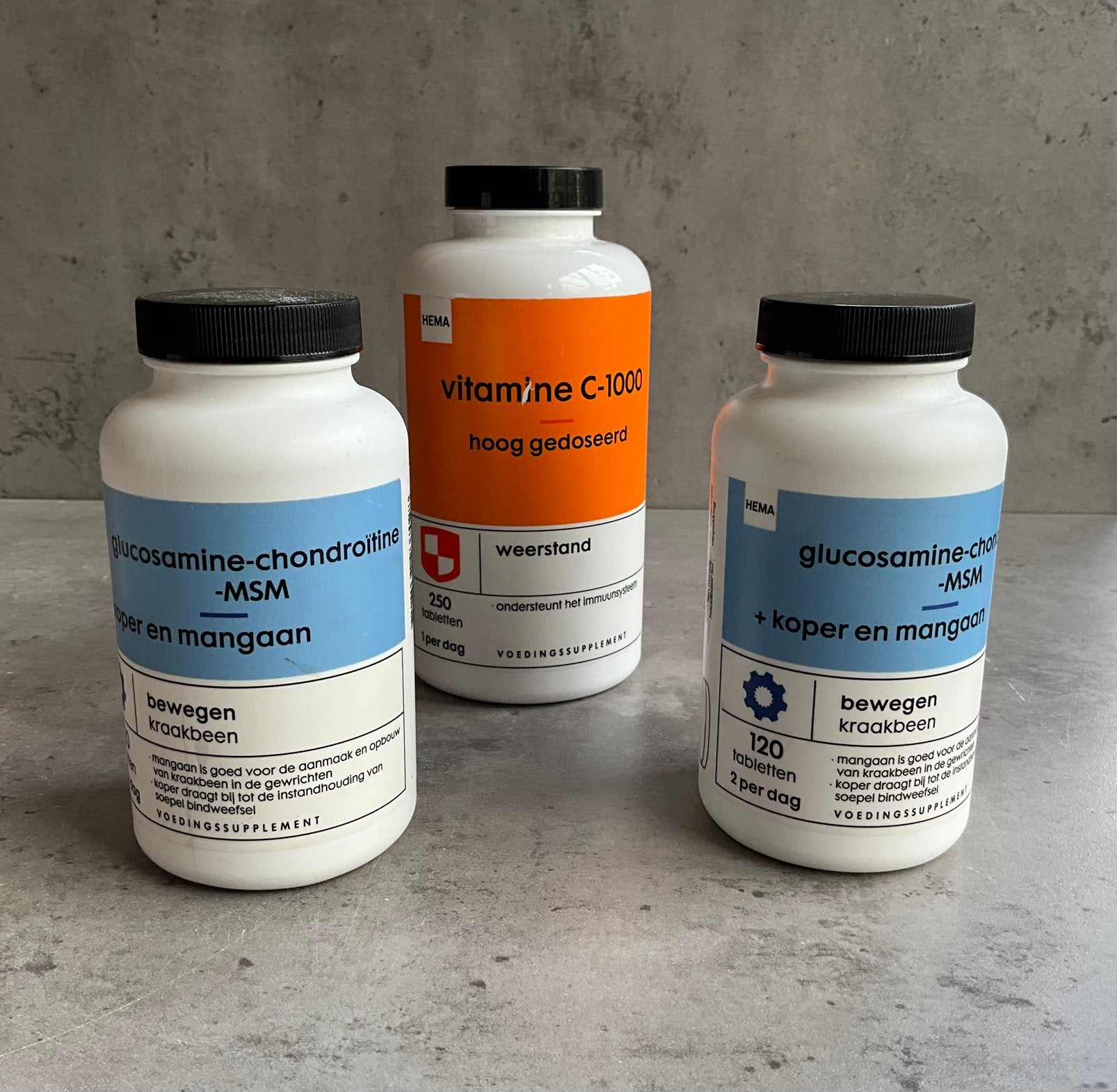 Vitamine C-1000 & glucosamine-chondroitine, Verzenden, Nieuw