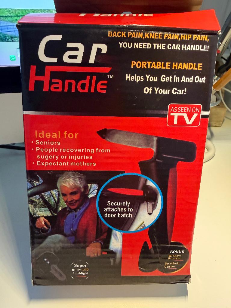 Car Handle - Auto Veiligheidshamer met LED, Auto diversen, Auto-accessoires, Ophalen of Verzenden, Nieuw