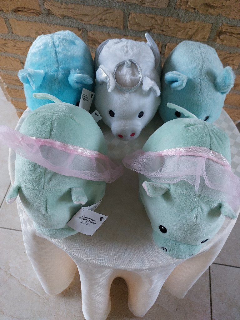 5 varkentjes als knuffels., sommige nog met kaartje eraan, Overige merken, Overige karakters, Overige typen, Nieuw