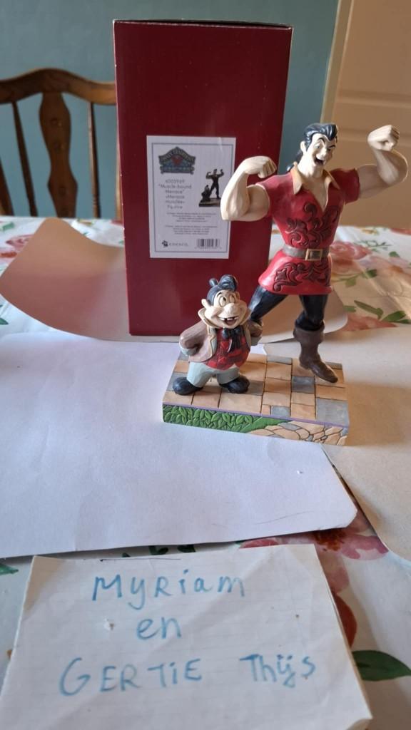 Disney Gaston en Le Fou Jim Shore Traditions beeld, Verzamelen, Disney, Ophalen of Verzenden, Assepoester of Belle, Zo goed als nieuw