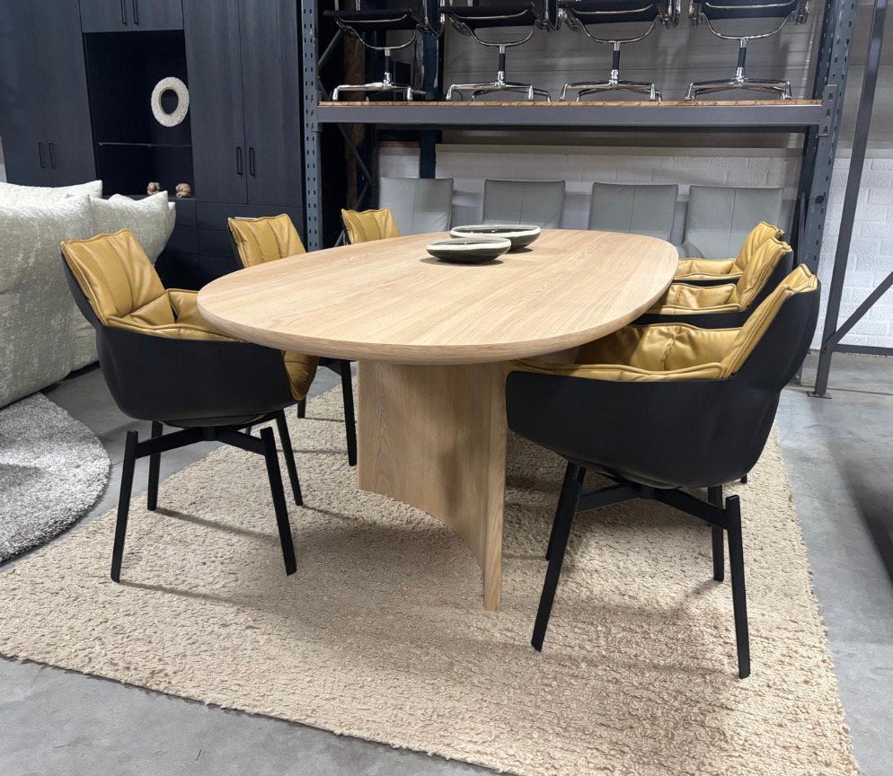 B&B Italia Husk dining chairs draaibaar leder NP € 2.300,-, Huis en Inrichting, BB Italia, 9723 CA, Ophalen of Verzenden, Zo goed als nieuw