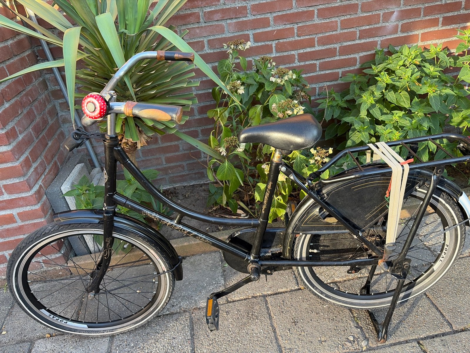 Popal Daily Dutch Basic Meisjesfiets 20 inch Zwart, Fietsen en Brommers, Fietsen | Dames | Damesfietsen, Terugtraprem, Minder dan 47 cm