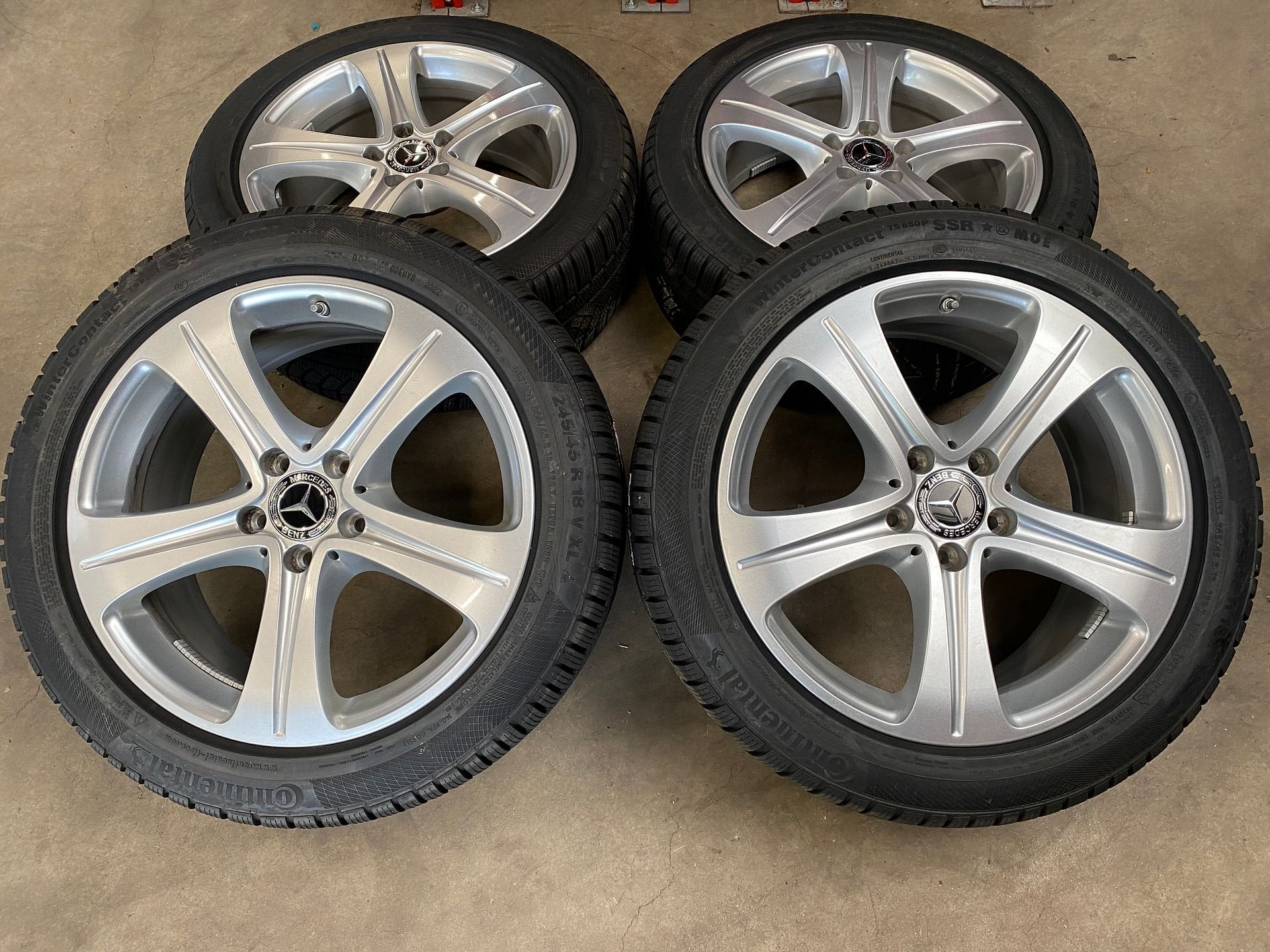 18 inch originele velgen + winterbanden MB E klasse W213
