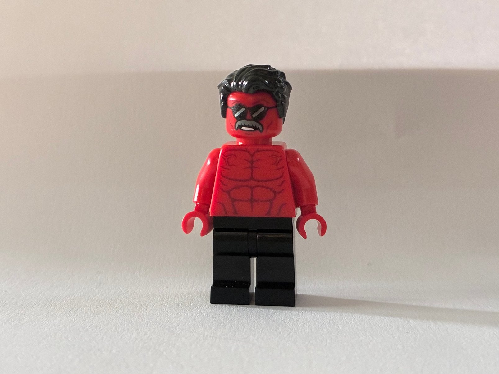 Lego Red Hulk Minifiguur Sh1026, Marvel, Lego, Ophalen of Verzenden, Zo goed als nieuw