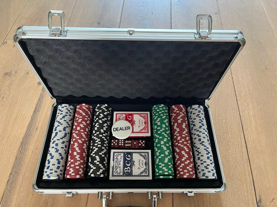 Poker dice set, Vijf spelers of meer, Ophalen of Verzenden, Zo goed als nieuw