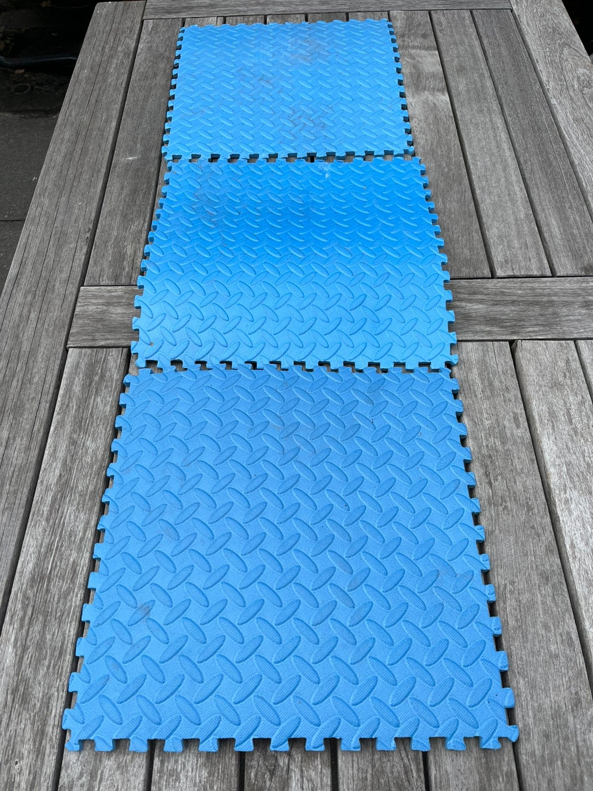 Kunststof tegels-Zwembad ondervloer-Puzzeltegels- +\- 9,5 m2, Tuin en Terras, Ophalen, Gebruikt