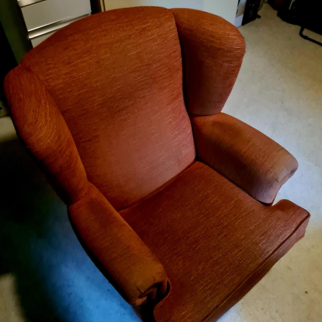 Fauteuil bordeaux velours, Ophalen, Gebruikt, Klassiek, 75 tot 100 cm