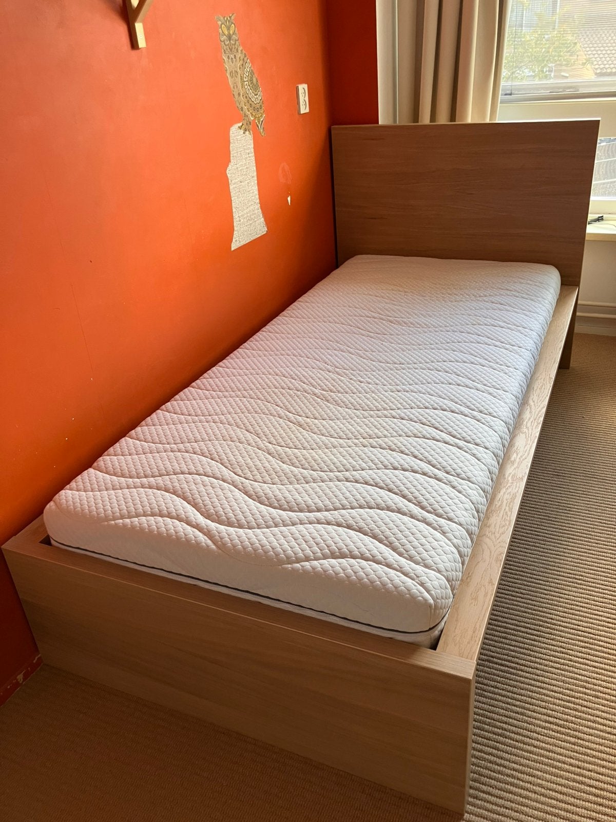 Bed 90x200 inclusief Swiss Sense lattenbodem en matras, Ophalen, Overige materialen, Gebruikt, 90 cm