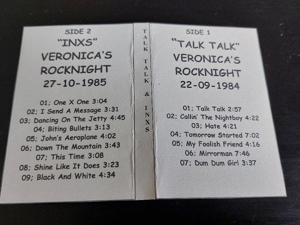 TALK TALK & INXS - VERONICA'S ROCKNIGHT (MC), Cd's en Dvd's, Cassettebandjes, 1 bandje, Ophalen of Verzenden, Zo goed als nieuw