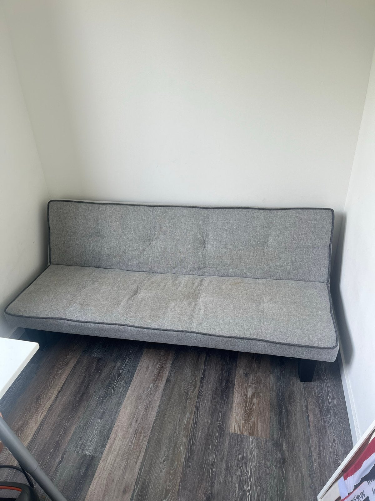 Grijze slaapbank - Compact en functioneel, Ophalen, Gebruikt, Tweepersoons, 200 cm
