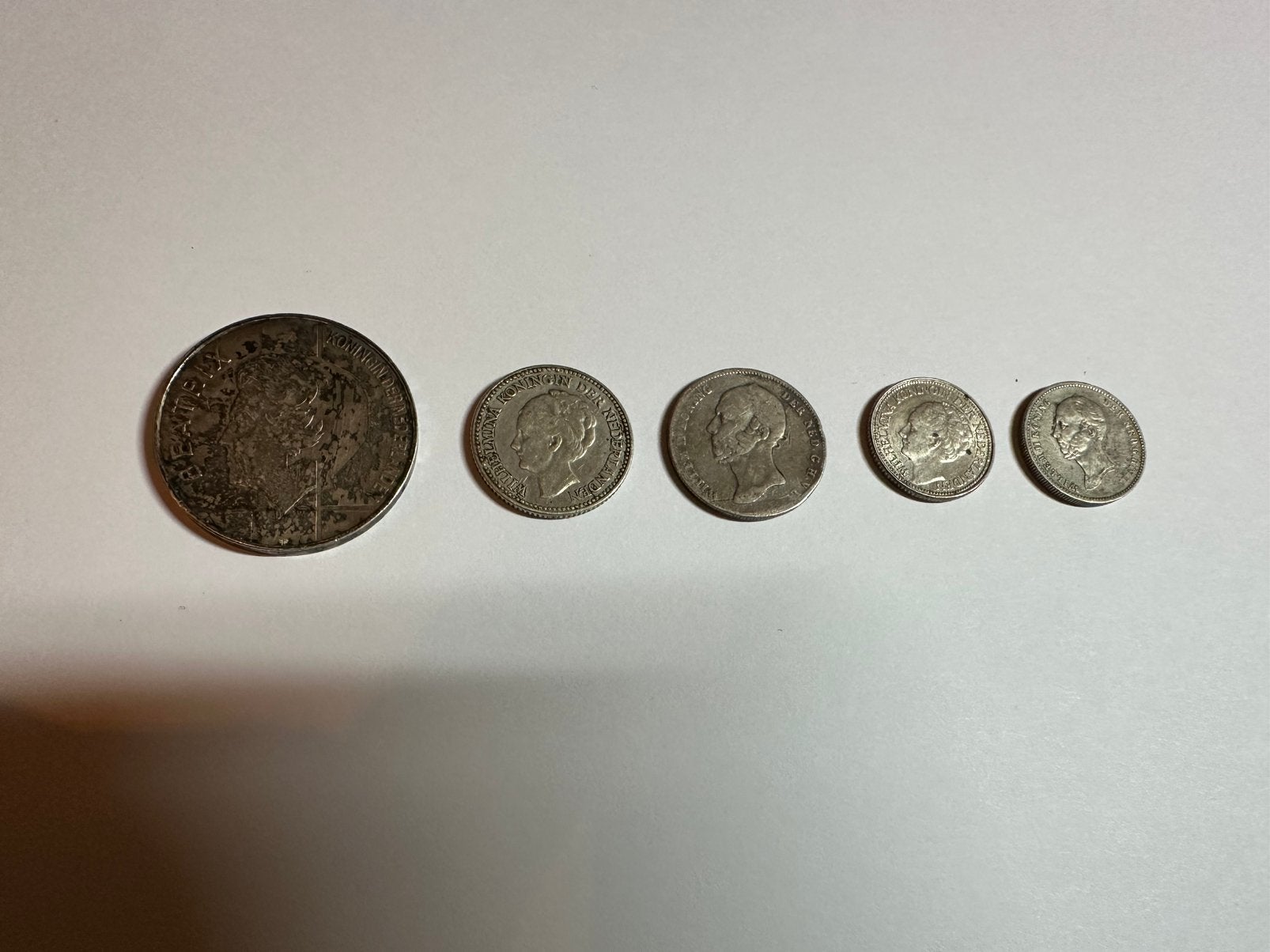 5 oude Nederlandse zilveren munten – Willem II / Wilhelmina, Postzegels en Munten, Ophalen of Verzenden, Zilver