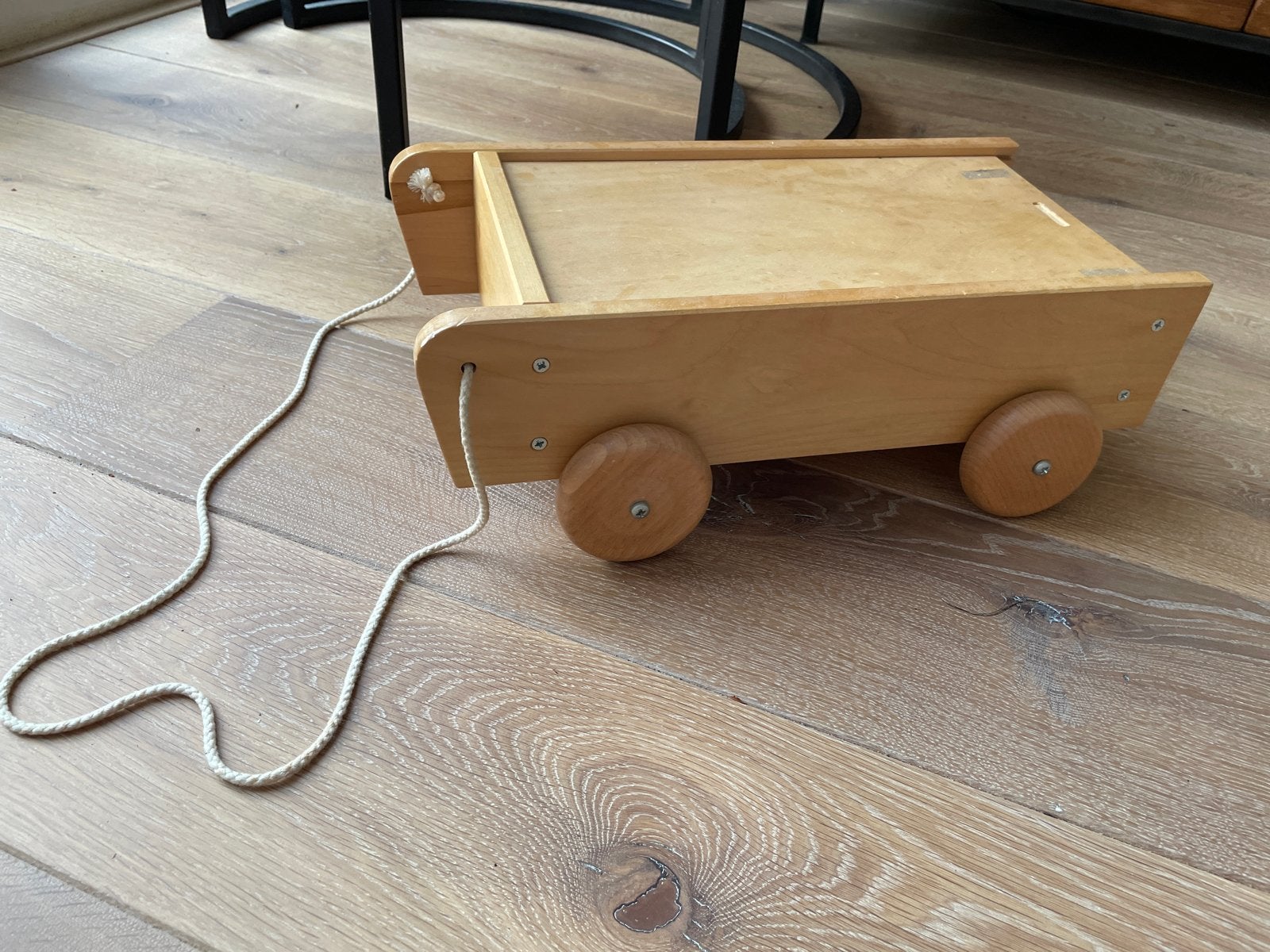Houten Blokkenkar met dubbele laag bouwblokken, Kinderen en Baby's, Speelgoed | Houten speelgoed, Ophalen of Verzenden, Zo goed als nieuw