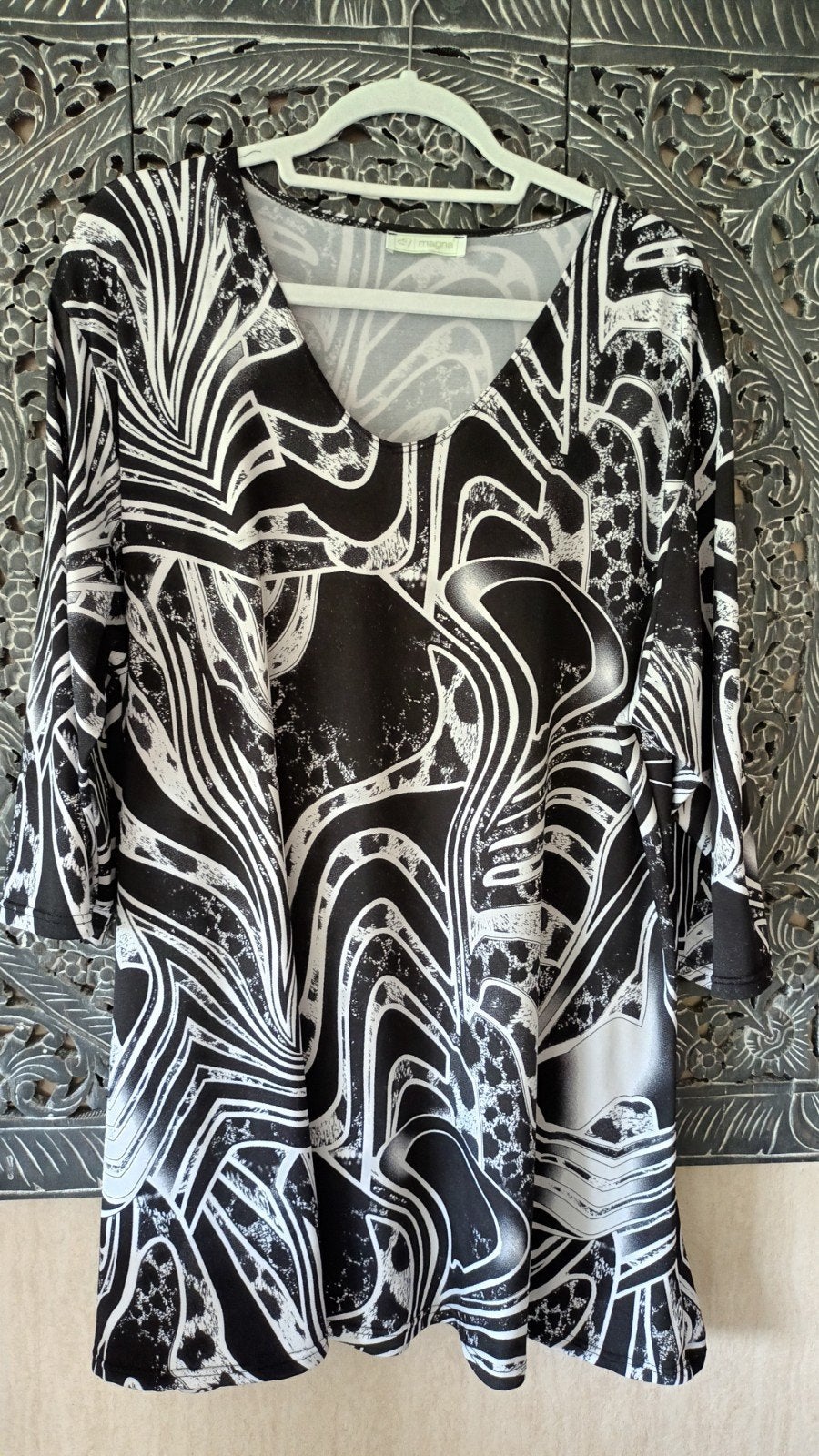 Magna Zwart-Wit Tuniek/Blouse Maat 52/54, Kleding | Dames, Zwart, Maat 46/48 (XL) of groter, Nieuw, Ophalen of Verzenden
